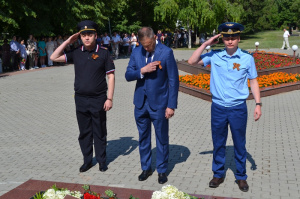 Брюховецкие полицейские, ветераны и общественники приняли участие в патриотической акции «Свеча памяти»